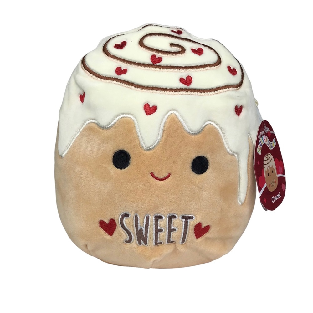 8” Chanel Valentine’s Squishmallow Cinnamon Roll Stuffed Animal - Picture 1 of 3